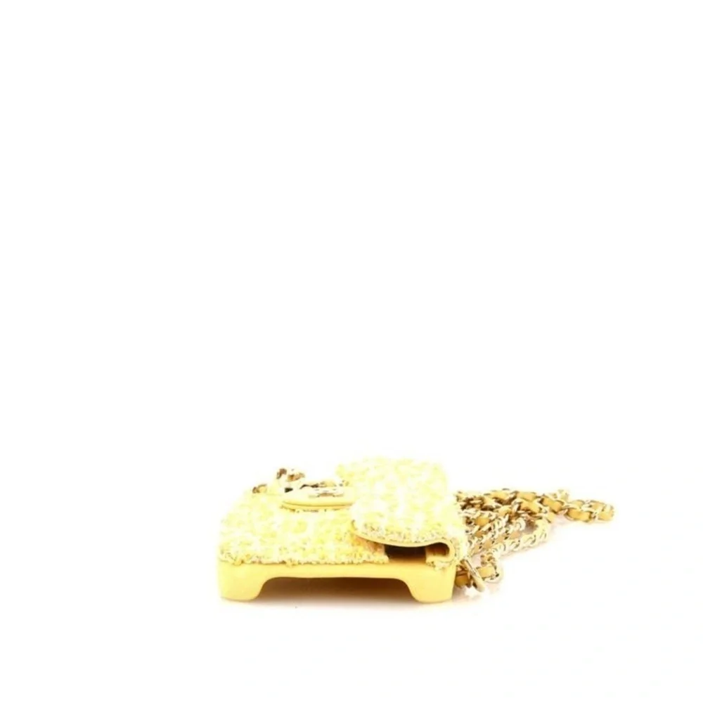 Chanel Pearl Crush Phone Case with Chain Quilted Tweed iPhone 13 Pro